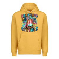 Mustard campfires and coctails Premium Hoodie - Zillion Design Studio
