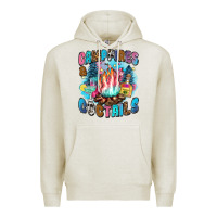 Oatmeal Heather campfires and coctails Premium Hoodie - Zillion Design Studio