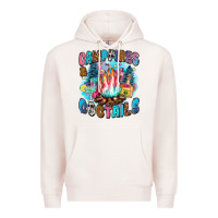 Pale Pink campfires and coctails Premium Hoodie - Zillion Design Studio