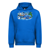 Cobalt snow gnome truck Urban Hoodie - Zillion Design Studio