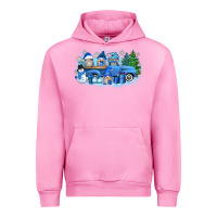 Fuchsia Pink snow gnome truck Urban Hoodie - Zillion Design Studio