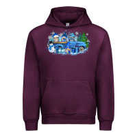 Mauve Wine snow gnome truck Urban Hoodie - Zillion Design Studio