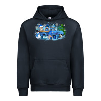 Navy snow gnome truck Urban Hoodie - Zillion Design Studio