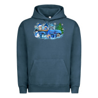Pigment Midnight Navy snow gnome truck Urban Hoodie - Zillion Design Studio