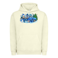 Pigment Pistachio snow gnome truck Urban Hoodie - Zillion Design Studio