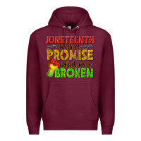 Burgundy juneteenth was a promise what was broken Premium Hoodie - texasbilliewilder