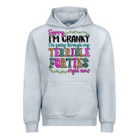 Heather Grey sorry im cranky im going through my terrible forti Urban Hoodie - texasbilliewilder