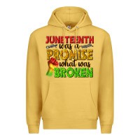 Antique Gold juneteenth was a promise what was broken Premium Hoodie - texasbilliewilder
