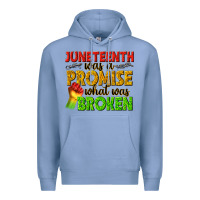 Colony Blue juneteenth was a promise what was broken Premium Hoodie - texasbilliewilder