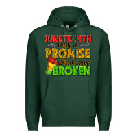 Sports Green juneteenth was a promise what was broken Premium Hoodie - texasbilliewilder
