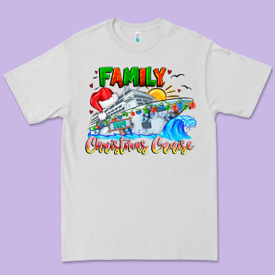 Family 2024 Christmas Cruise Premium Tee Designed By Cowhidedigitalart