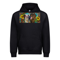 Heifers With Sunflowers And Leopard Urban Hoodie | Teevron