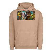 Pigment Burro Heifers With Sunflowers And Leopard Urban Hoodie - RanaPortraitStore