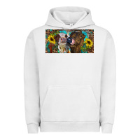 Pigment Lunar Rock Heifers With Sunflowers And Leopard Urban Hoodie - RanaPortraitStore