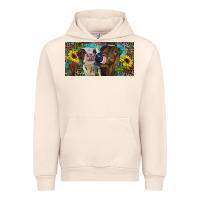Sandshell Heifers With Sunflowers And Leopard Urban Hoodie - RanaPortraitStore