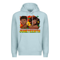 Blue Mist juneteenth with afro black kids Premium Hoodie - texasbilliewilder