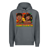 Rock juneteenth with afro black kids Premium Hoodie - texasbilliewilder