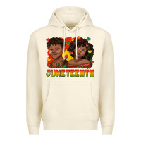 Sandshell juneteenth with afro black kids Premium Hoodie - texasbilliewilder
