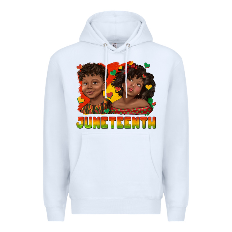Juneteenth With Afro Black Kids Premium Hoodie by texasbilliewilder | Teevron