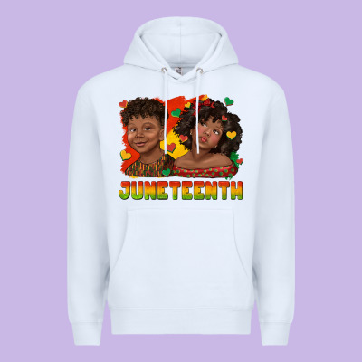 Juneteenth With Afro Black Kids Premium Hoodie Designed By Texasbilliewilder