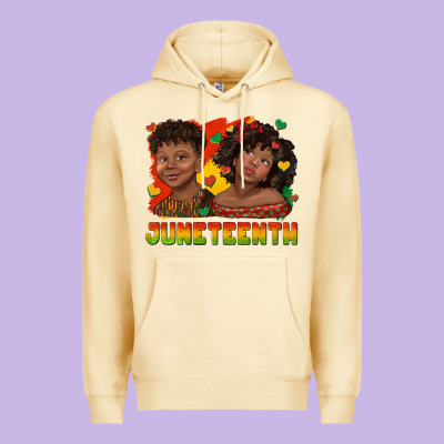 Juneteenth With Afro Black Kids Premium Hoodie Designed By Texasbilliewilder