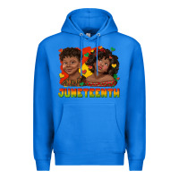 True Royal juneteenth with afro black kids Premium Hoodie - texasbilliewilder