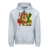 Heather Grey joy to the world Urban Hoodie - Zillion Design Studio