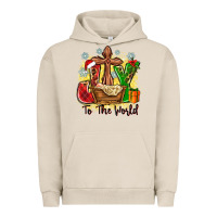 Pigment French Oak joy to the world Urban Hoodie - Zillion Design Studio
