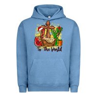 Pigment Pebble Blue joy to the world Urban Hoodie - Zillion Design Studio