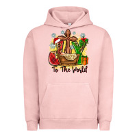 Pigment Salmon joy to the world Urban Hoodie - Zillion Design Studio