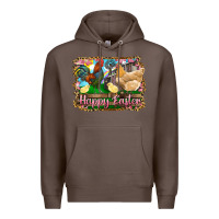Coffee happy easter rooster chicken and chick Premium Hoodie - RanaPortraitStore