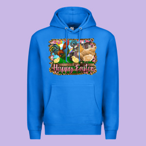 Happy Easter Rooster Chicken And Chick Premium Hoodie Designed By Ranaportraitstore