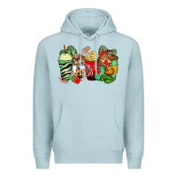 Blue Mist tiger coffee cups Premium Hoodie - Zillion Design Studio
