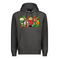 Charcoal Heather tiger coffee cups Premium Hoodie - Zillion Design Studio