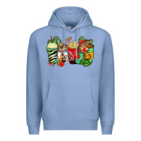 Colony Blue tiger coffee cups Premium Hoodie - Zillion Design Studio
