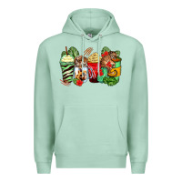 Seafoam tiger coffee cups Premium Hoodie - Zillion Design Studio