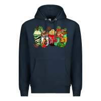 Navy tiger coffee cups Premium Hoodie - Zillion Design Studio