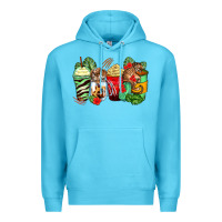 Ocean Blue tiger coffee cups Premium Hoodie - Zillion Design Studio