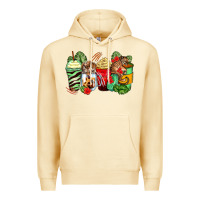 Pina Colada tiger coffee cups Premium Hoodie - Zillion Design Studio