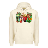 Sandshell tiger coffee cups Premium Hoodie - Zillion Design Studio