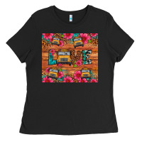 Black love school bus leopard Ladies Tee - Artiststas