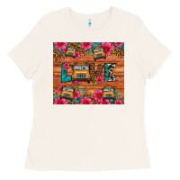 Bone love school bus leopard Ladies Tee - Artiststas