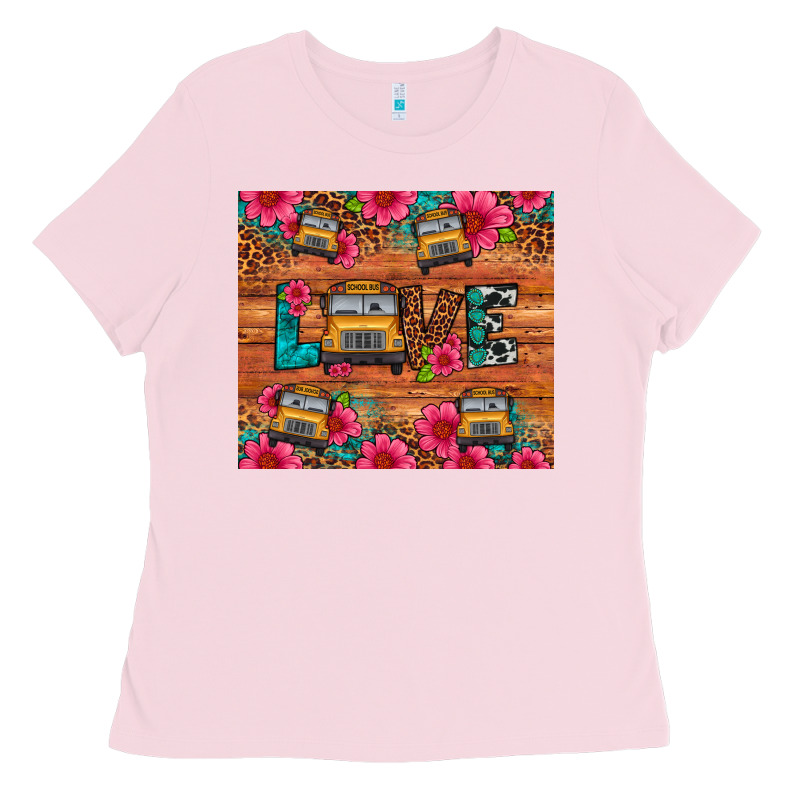 Love School Bus Leopard Ladies Tee by Artiststas | Teevron