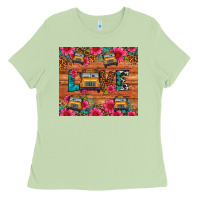 Matcha love school bus leopard Ladies Tee - Artiststas
