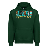 Forest Green stronger than the storm Urban Hoodie - texasbilliewilder