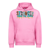 Fuchsia Pink stronger than the storm Urban Hoodie - texasbilliewilder