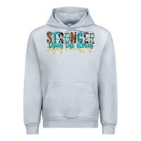 Heather Grey stronger than the storm Urban Hoodie - texasbilliewilder