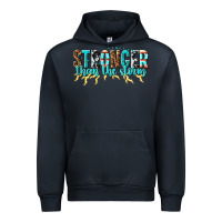 Navy stronger than the storm Urban Hoodie - texasbilliewilder