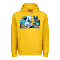 Lemon wolf coffee cups Premium Hoodie - Zillion Design Studio
