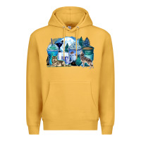Mustard wolf coffee cups Premium Hoodie - Zillion Design Studio